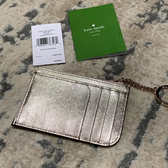 Kate Spade Rose Gold Card Holder - Picture 2 of 3